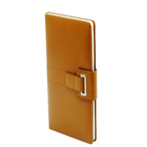 BROWN LEATHER-BOUND DIARY