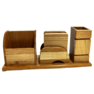 Wooden desk organizer