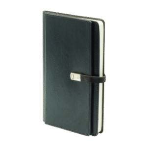 BLACK LEATHER - BOUND NOTBOOK DIARY