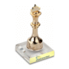 Golden chess king piece