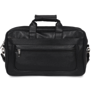 Black leather office or laptop bag