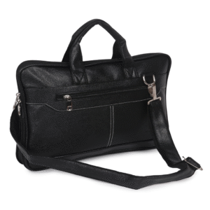 Black leather laptop or office bag