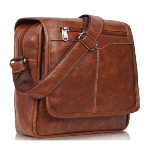 Leather messenger bag