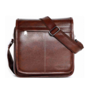 Brown leather shoulder bag