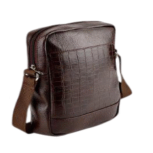 Brown leather shoulder bag